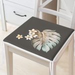 Egzotik Yaprak Tasarımlı Dijital Baskılı Fermuarlı Sandalye Minderi Realhomes