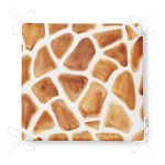 Zürafa Benekli Özel Tasarım Dijital Baskılı Fermuarlı Sandalye Minderi Realhomes