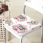 Çiçek Demetleri Özel Tasarım Dijital Baskılı Fermuarlı Sandalye Minderi Realhomes