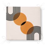 Soyut Tarzda Güneş Tasarımlı Dijital Baskılı Modern Fermuarlı Sandalye Minderi Realhomes