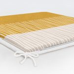 Çizgili Retro Tasarımlı Dijital Baskılı Fermuarlı Sandalye Minderi Realhomes