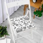 - Frm-10425-Karakalem-Cicek-Desenli-Dijital-Baskili-Modern-Fermuarli-Sandalye-Minderi - Realhomes Karakalem Çiçek Desenli Dijital Baskılı Modern Fermuarlı Sandalye Minderi Realhomes