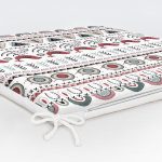 Etnik İskandinav Motifli Dijital Baskılı Fermuarlı Sandalye Minderi Realhomes