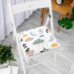 - Печать - Realhomes Sevimli Panda Motifli Özel Tasarım Dijital Baskılı Modern Fermuarlı Sandalye Minderi Realhomes