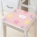 - Cute Star, Cloud and Moon Seamless Pattern Background Vector Ill - Realhomes Pembe Zeminli Ay Ve Yıldız Desenli Dijital Baskılı Özel Tasarım Modern Fermuarlı Sandalye Minderi Realhomes