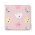 - Cute Star, Cloud and Moon Seamless Pattern Background Vector Ill - Realhomes Pembe Zeminli Ay Ve Yıldız Desenli Dijital Baskılı Özel Tasarım Modern Fermuarlı Sandalye Minderi Realhomes