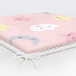 - Cute Star, Cloud and Moon Seamless Pattern Background Vector Ill - Realhomes Pembe Zeminli Ay Ve Yıldız Desenli Dijital Baskılı Özel Tasarım Modern Fermuarlı Sandalye Minderi Realhomes