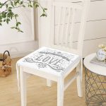 Love Yazılı Dijital Baskı Fermuarlı Sandalye Minderi Realhomes