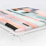 Renkli Boyama Dijital Baskılı Modern Fermuarlı Sandalye Minderi Realhomes