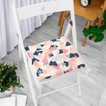 Renkli Geometrik Desenli Modern Fermuarlı Sandalye Minderi Realhomes