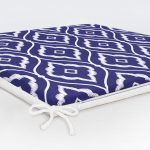 Mavi Etnik Motifli Dijital Baskılı Modern Fermuarlı Sandalye Minderi Realhomes