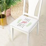 Save The Date Başaklı Dijital Baskılı Fermuarlı Sandalye Minderi Realhomes