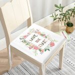 Save The Date Çiçek Desenli Dijital Baskılı Fermuarlı Sandalye Minderi Realhomes