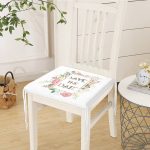 Save The Date Çiçek Desenli Dijital Baskılı Fermuarlı Sandalye Minderi Realhomes