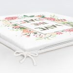 Save The Date Çiçek Desenli Dijital Baskılı Fermuarlı Sandalye Minderi Realhomes