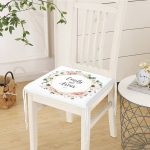 Özel Tasarım İsimli Çiçek Desenli Dijital Baskılı Fermuarlı Sandalye Minderi Realhomes