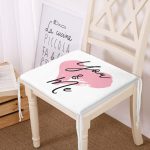 You & Me Kalp Yazılı Dijital Baskılı Fermuarlı Sandalye Minderi Realhomes