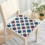 Yuvarlak Desenli Modern Dijital Baskılı Fermuarlı Sandalye Minderi Realhomes