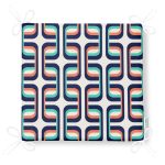 Renkli Geometrik Motifli Dijital Baskılı Fermuarlı Sandalye Minderi Realhomes