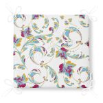 Çini Desenli Dijital Baskılı Fermuarlı Sandalye Minderi Realhomes