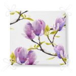 Sulu Boya Çiçek Desenli Dijital Baskılı Modern Fermuarlı Sandalye Minderi Realhomes