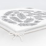 Tüy Desen Kalp Motifli Dijital Baskılı Fermuarlı Sandalye Minderi Realhomes