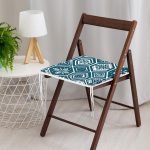 Özel Tasarım Geometrik Motifli Dijital Baskılı Fermuarlı Sandalye Minderi Realhomes