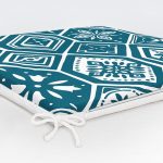 Özel Tasarım Geometrik Motifli Dijital Baskılı Fermuarlı Sandalye Minderi Realhomes