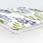 Modern Sümbül Desenli Dijital Baskılı Fermuarlı Sandalye Minderi Realhomes