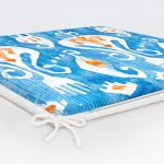 Modern Çini Resimli Dijital Baskılı Fermuarlı Sandalye Minderi Realhomes