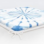 Ebru Motifli Dijital Baskılı Modern Fermuarlı Sandalye Minderi Realhomes