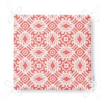 Turuncu Damask Motifli Dijital Baskılı Modern Fermuarlı Sandalye Minderi Realhomes