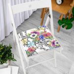 - Frm-2341-Renkli-Cicek-Dijital-Baskili-Fermuarli-Sandalye-Minderi - Realhomes Renkli Çiçek Dijital Baskılı Fermuarlı Sandalye Minderi Realhomes