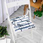 - Frm-2346-Mavi-Palmiye-Desenli-Fermuarli-Sandalye-Minderi - Realhomes Mavi Palmiye Desenli Fermuarlı Sandalye Minderi Realhomes