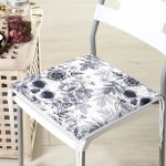 Kurukafa ve Çiçekler Motifli Fermuarlı Sandalye Minderi Realhomes