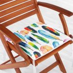 - Frm-2349-Renkli-Tuyler-ve-Yapraklar-Resimli-Fermuarli-Sandalye-Minderi-1 - Realhomes Renkli Tüyler ve Yapraklar Resimli Fermuarlı Sandalye Minderi Realhomes