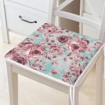 - Frm-2350-Mavi-Zeminde-Pembe-Guller-Motifli-Fermuarli-Sandalye-Minderi - Realhomes Mavi Zeminde Pembe Güller Motifli Fermuarlı Sandalye Minderi Realhomes