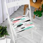 - Frm-2353-Renkli-Firca-Darbeleri-Desenli-Fermuarli-Sandalye-Minderi - Realhomes Renkli Fırça Darbeleri Desenli Fermuarlı Sandalye Minderi Realhomes