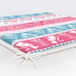 Mavi Pembe Etnik Desenli Fermuarlı Sandalye Minderi Realhomes