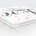 Love Yazılı Kalp Puanlı Motifli Fermuarlı Sandalye Minderi Realhomes