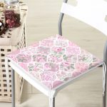 Pudra Çiçekler Temalı Fermuarlı Sandalye Minderi Realhomes