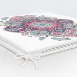 Köşegen Çini Desenli Fermuarlı Sandalye Minderi Realhomes