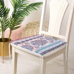 Kırmızı Mavi Çini Desenli Modern Dijital Baskılı Fermuarlı Sandalye Minderi Realhomes