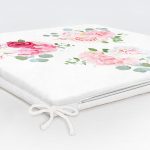 Üçlü Kanaviçe Çiçek Desenli Dijital Baskılı Fermuarlı Sandalye Minderi Realhomes