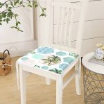 Geometrik Palmiye Desenli Dijital Baskılı Fermuarlı Sandalye Minderi Realhomes