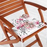 - Frm-2468-Bal-Petegi-Temali-Flamingo-Motifli-Fermuarli-Sandalye-Minderi-1 - Realhomes Bal Peteği Temalı Flamingo Motifli Fermuarlı Sandalye Minderi Realhomes