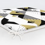 Hardal Renk Geometrik Şekiller Temalı Fermuarlı Sandalye Minderi Realhomes