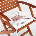 Çapraz Ok Motifli Dijital Baskılı Fermuarlı Sandalye Minderi Realhomes