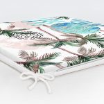 Palmiye Desenli Gezegen Dijital Baskılı Fermuarlı Sandalye Minderi Realhomes