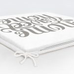 Gri Home Sweet Home Modern Dijital Baskılı Fermuarlı Sandalye Minderi Realhomes